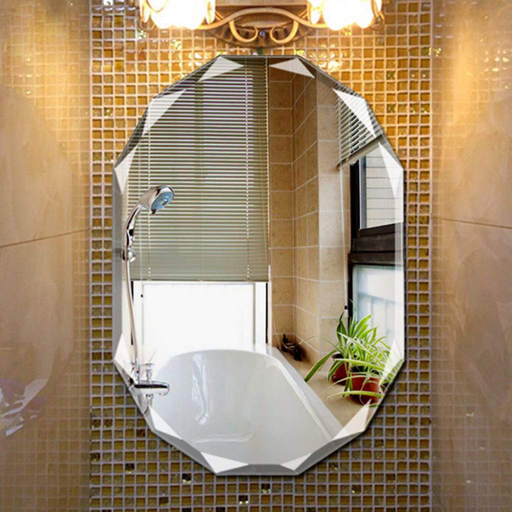 Specchio da parete senza cornice per trucco, 5 mm di spessore, specchio da bagno per elegante decorazione domestica e applicazione trucco