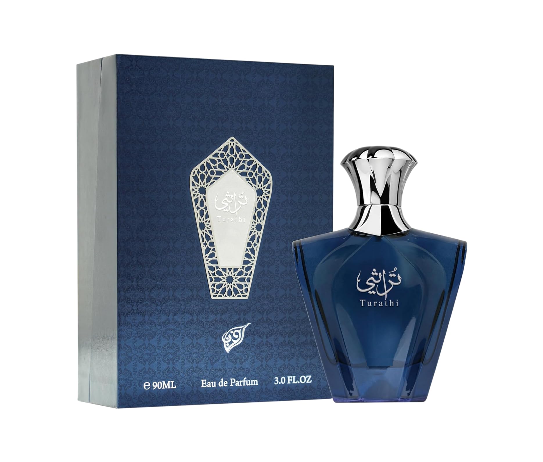 Turathi Blue Eau de Parfum 90ml, Perfume Árabe para Hombre de Larga Duración, Incluye Atonizador Recargable, Fragancia Oriental con Notas de Bergamota, Mandarina, Ámbar y Maderas Nobles (Turathi Blue)