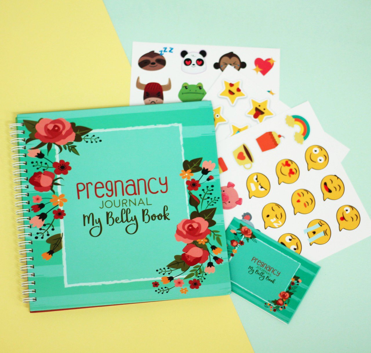 My Belly Book | Schwangerschaftstagebuch Erinnerungsbuch mit Aufklebern | Baby-Scrapbook und Fotoalbum | Schwangerschaftsmust-Haves für Mütter zum ersten Mal | Bild- und Meilensteinbücher für