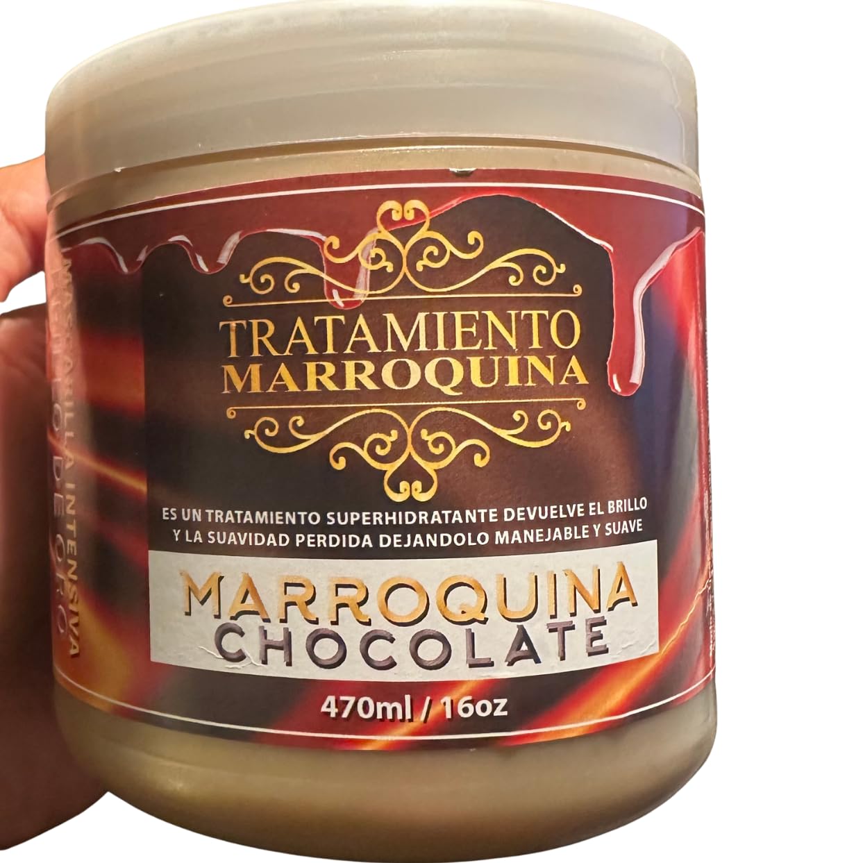 Chocolate Hair Treatment Mask – Deep Conditioning Hair Mask with Argan Oil, Hydrating & Repairing Mask for Dry & Damaged Hair – 16 oz