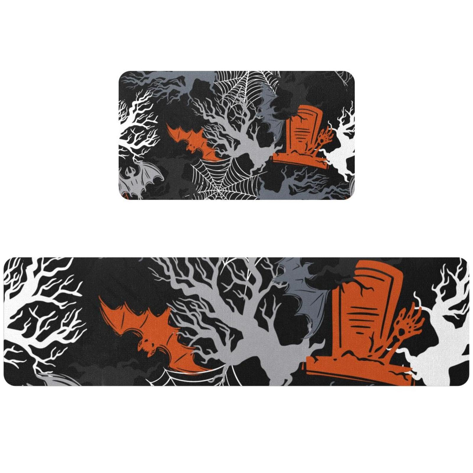 Tapete de cocina absorbente que evita resbalones alfombras lavables con diseño de Halloween