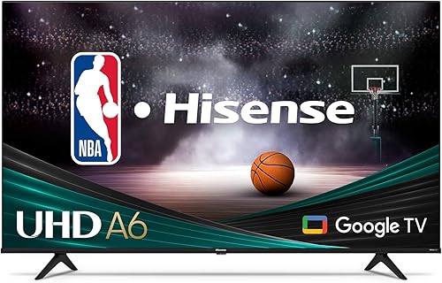 Hisense - Televisión Smart 75A6H serie A6, de 75pulgadas, con resolución 4K UHD, con Google TV, control remoto de voz, Dolby Vision HDR, DTS Virtual