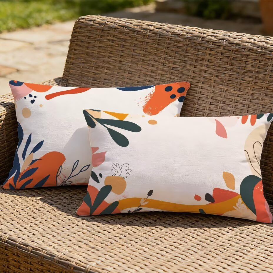 Housse de coussin de jardin 70x90 crème anti-tache et imperméable