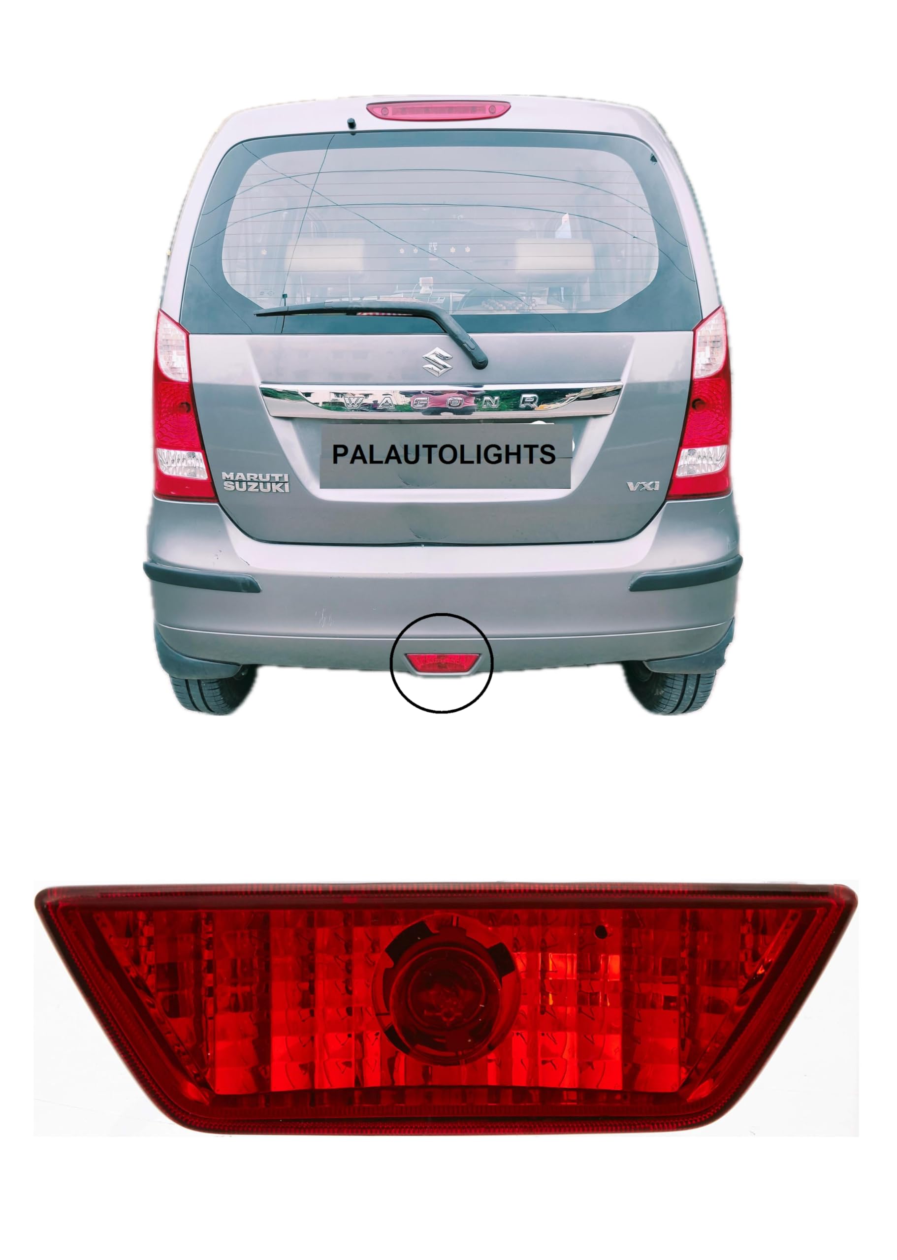PALAUTOLIGHTS Rear Bumper Fog Light With Bulb and Coupler Compatible with Maruti Suzuki Wagon R (2010-2018), Halogen-image-26