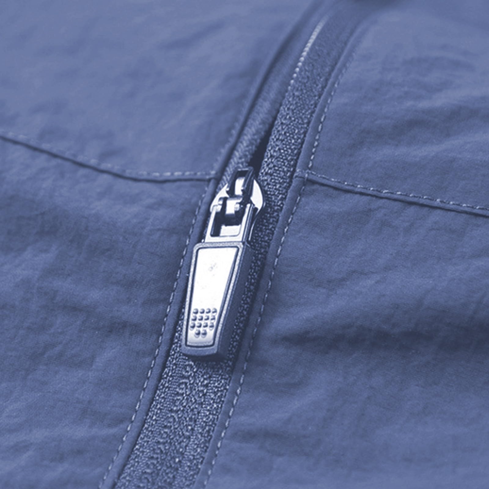 Chaqueta ligera para hombre, con cremallera completa, cuello alto, chaqueta cortavientos casual con bolsillos con cremallera