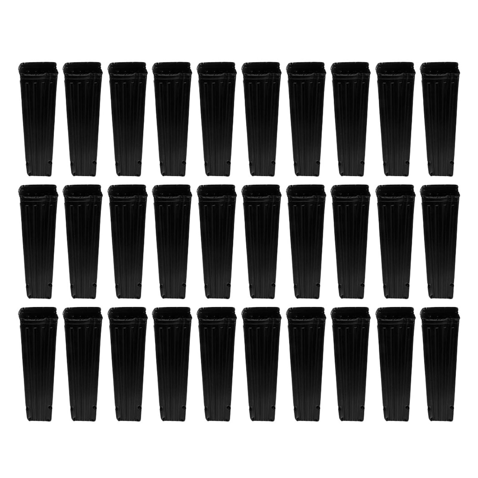 Pots de Pépinière Profonds Noirs en Plastique 10X30 CM Lot de 80 Pots Rectangulaires pour Semis Culture de Fleurs Légumes et Plantes D’Intérieur Drainage Intégré Réutilisable