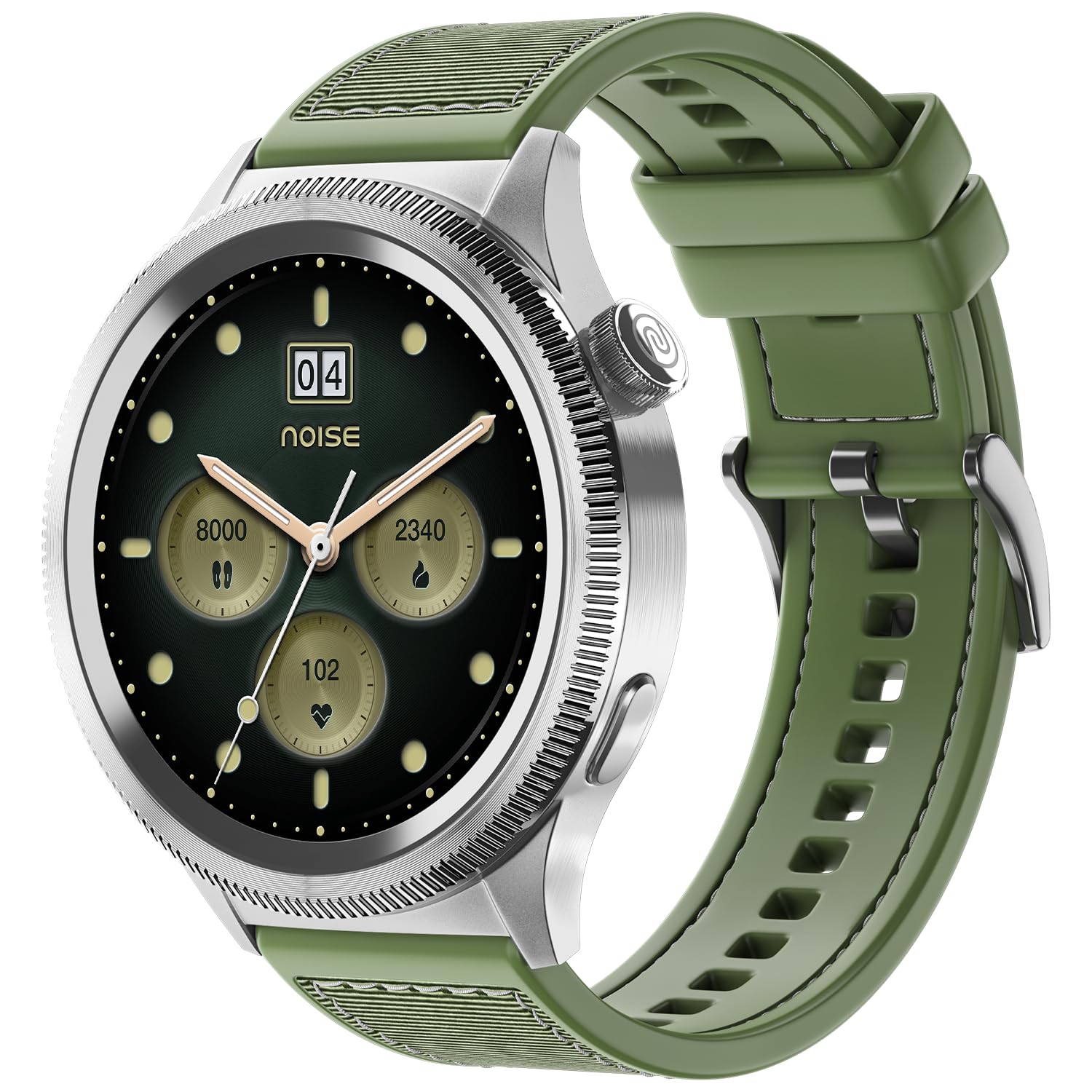 Noise Newly Launched Halo 2 Smart Watch 1st Ever Functional Rotating Dial (Axe-Cut Bezel), 1.43" AMOLED, Stainless Steel Build, Custom Transition Effects, BT Calling, Health Suite (Jade Alloy)-image-7