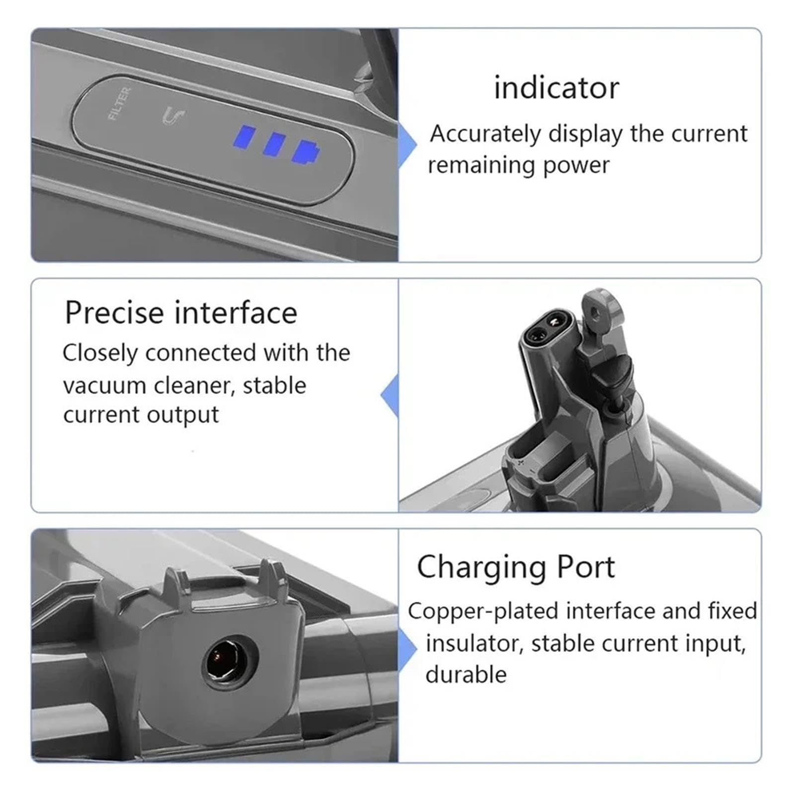 V10/SV12,Compatibile Con Dyson,Batteria Agli Ioni Di Litio Aspirapolvere