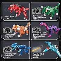 Vista 3 de LITTLE FROGGY Robot STEM 6 en 1 Transformación Dinosaurio Guerrero Vehículos Kit de bloque de construcción para niños compatible con ladrillos Lego