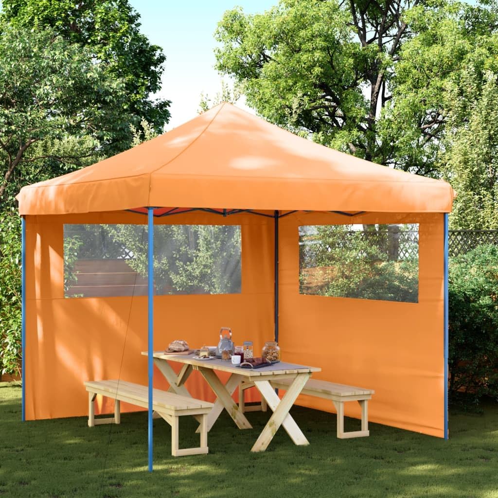 Carpa plegable para fiestas (3 x 3 m), color naranja
