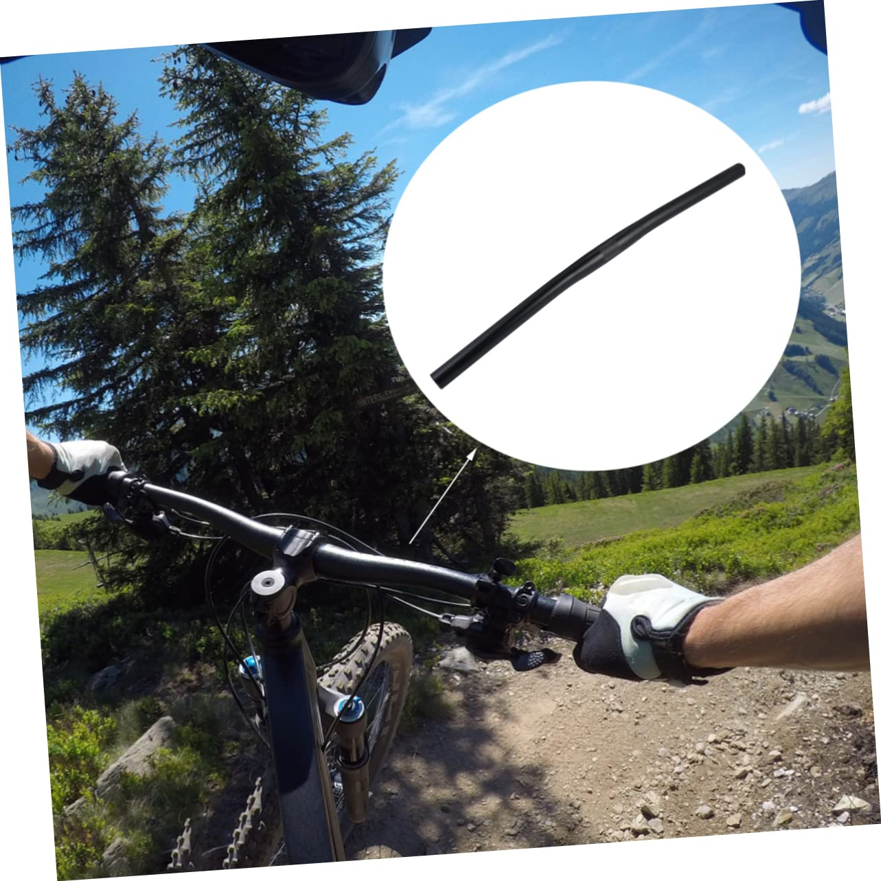 Hemobllo Manubrio Ergonomico e Antiscivolo Manubrio per Mountain Bike Facile Installazione e Compatibilità