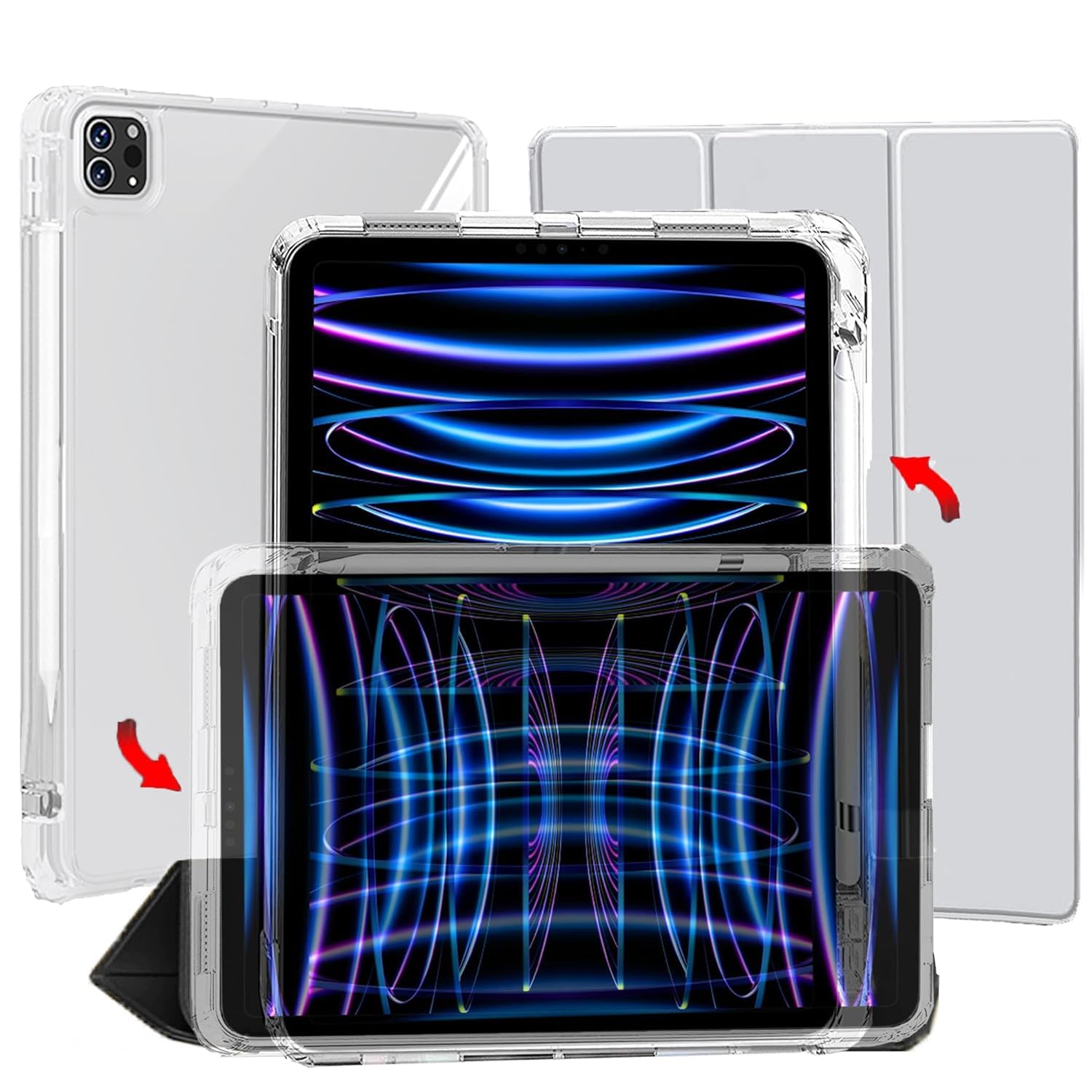 ProElite Case Cover for Apple iPad Pro 12.9 Case, Sliding Detachable Smart Flip Case Cover for Apple iPad Pro 12.9 inch 2022/2021 6th/5th Gen with Pencil Holder, Grey (B0CW6BYRH9) Amazon Price History, Amazon Price Tracker