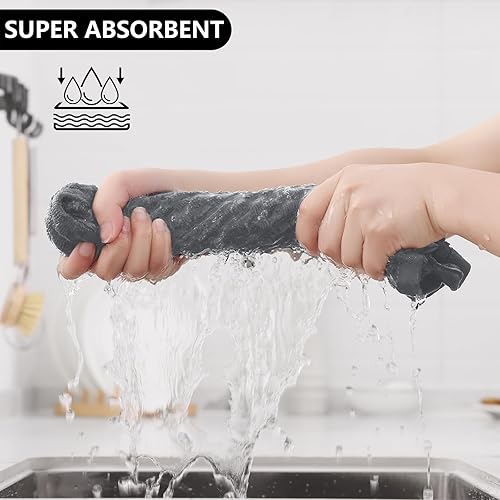 Miniatura 7 de Fintale Juego de 12 paños de cocina y paños de cocina 100% algodón, 12 x 12 y 15 x 25 pulgadas, juego de 12 toallas de cocina a granel súper suaves