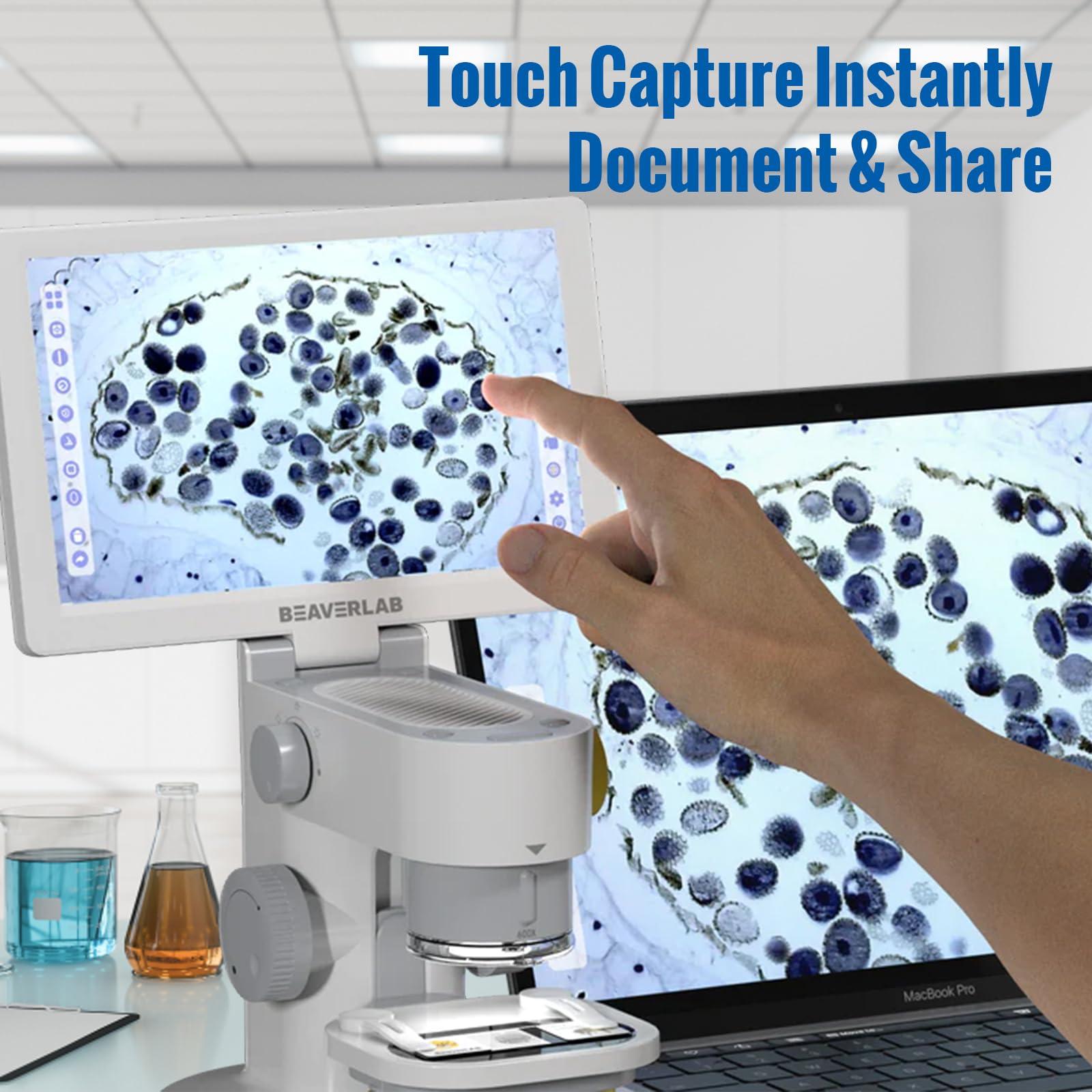 ❤高性能＆最新最先端型❣研究室さながらの本格的な観察を♪❤デジタル顕微鏡 Amazon.co.jp: BeaverLAB プロフェッショナル スマートデジタル