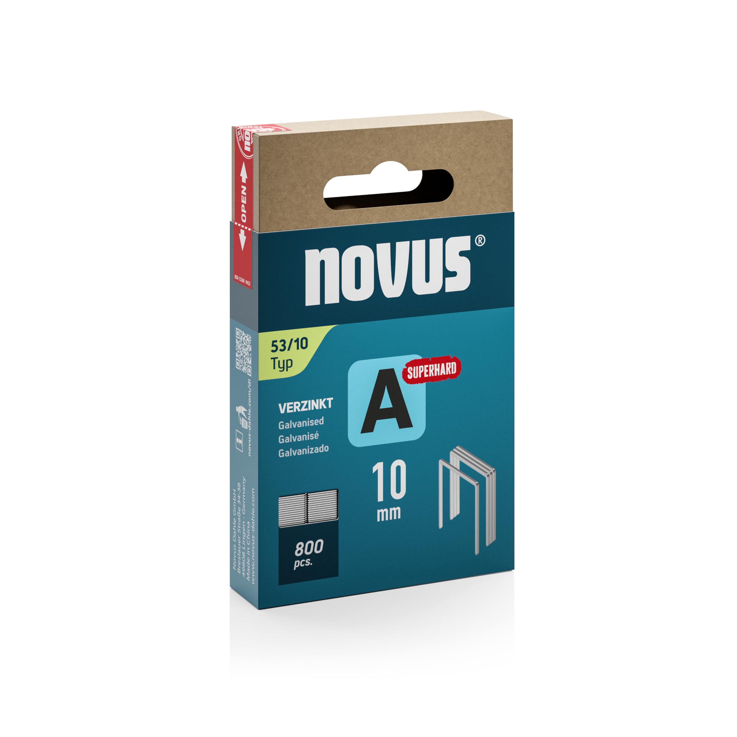 Novus Staple Strip 800 pieces Fine Wire Clip for Tackers