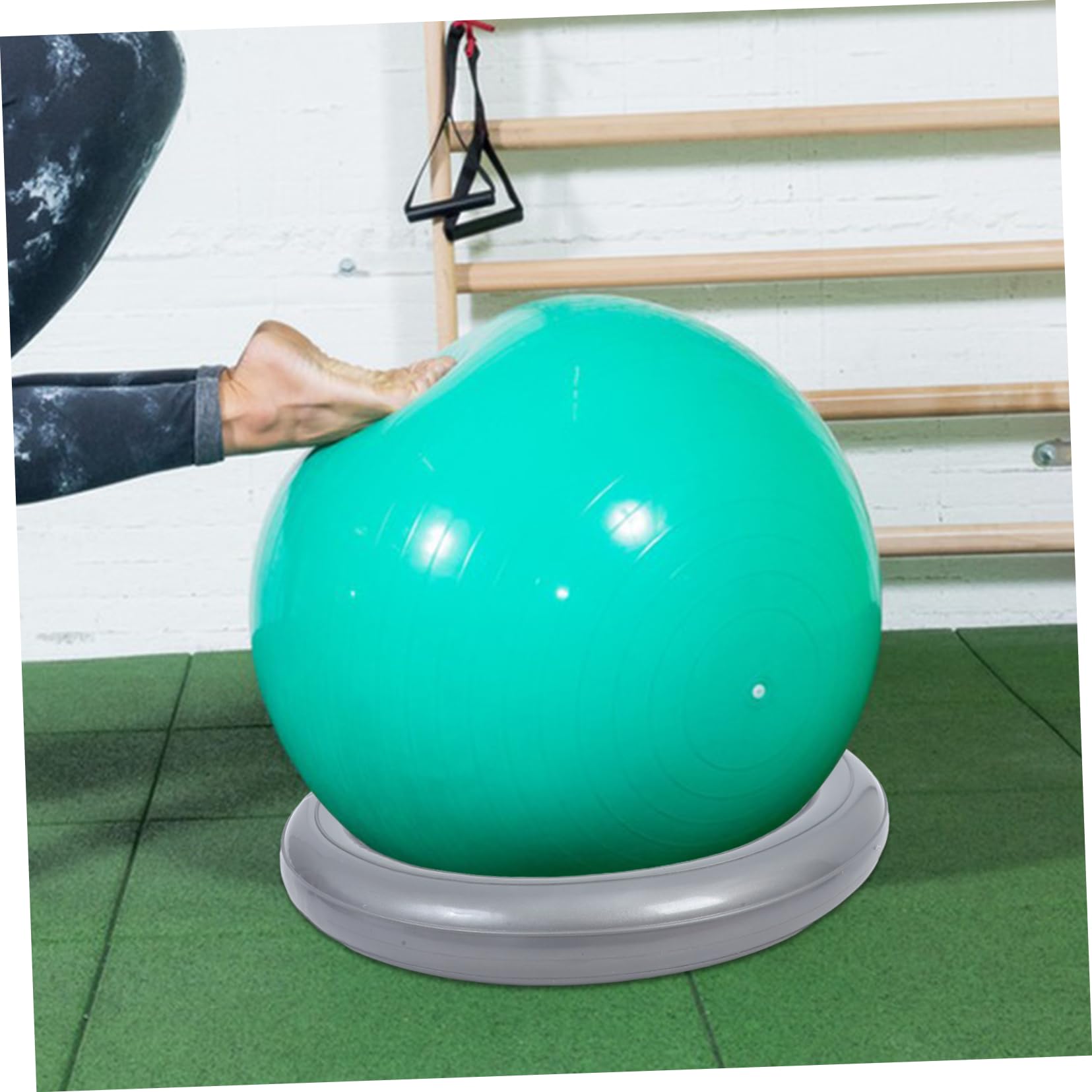 iplusmile Base Circolare per Palla Yoga e Fitness in PVC, Supporto Fisso | Anello Stabile per Casa e Palestra, Fissaggio Antiscoppio, Uso Versatile per Palla da Esercizio