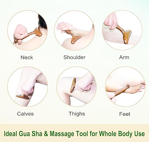 Miniatura 4 de Lymphatic Drainage Massager, Wooden Massage Tools, Body Gua Sha Paddle. Wood Lymphatic Drainage Tool for Maderoterapy Muscle Release Pain Relief