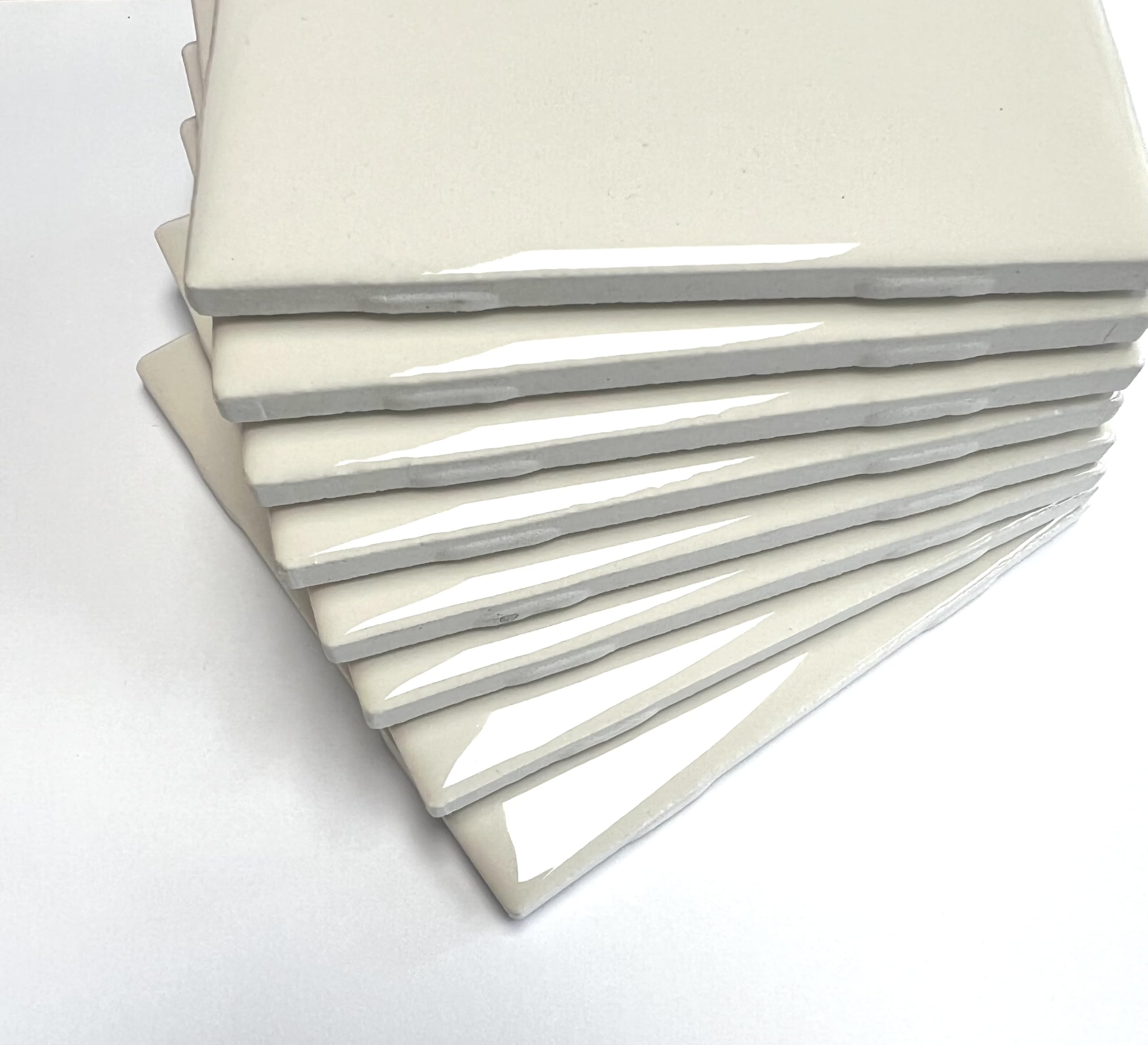 *handmade_oz4様* Made in USA Set of 8 (1sf) 4x4 Almond Color 0135 Ceramic Tile