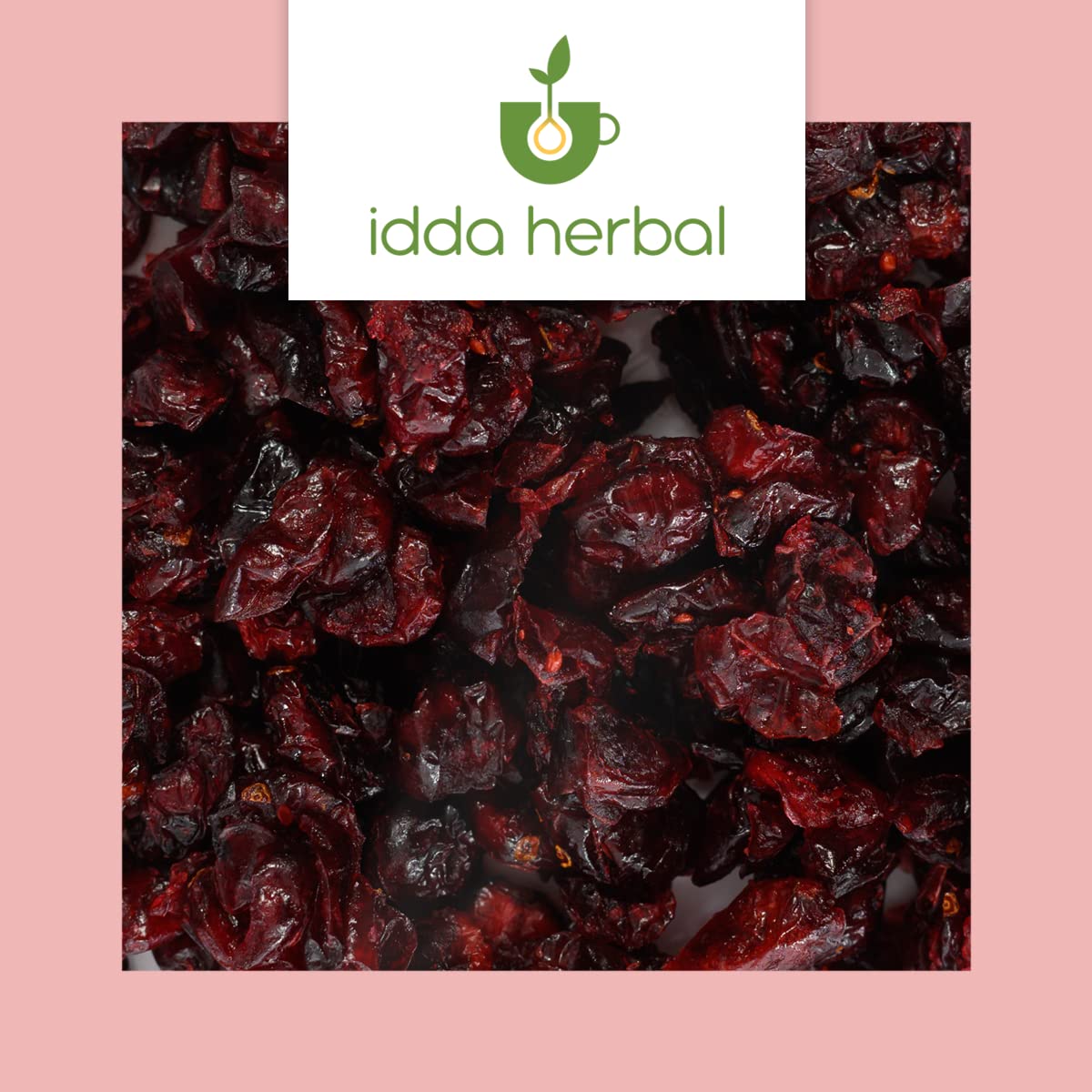 IDDA Herbal Arándanos Rojos Deshidratados 1kg, Arándanos Rojos Secos, Endulzados con Jugo de Manzana