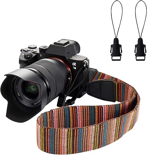 WANBY - Correa de hombro suave para cámara con hebillas de liberación rápida y gratuitas para videocámara universal, correa antideslizante para