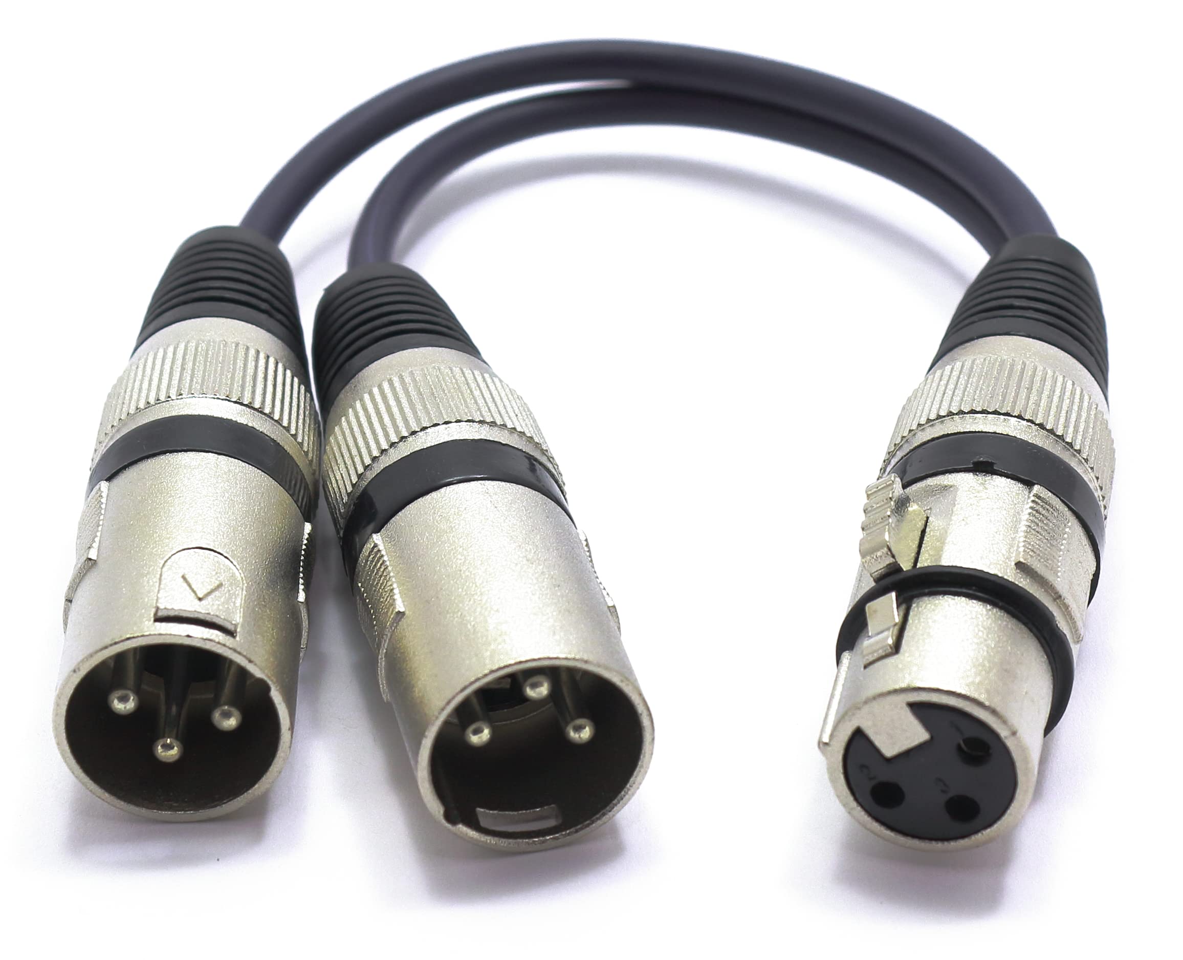 Rozdzielacz XLR Splitter Kabel VITALCO Adapter XLR Żeński na 2x Męski 3 PIN Mikrofonowy Audio Y-Splitter