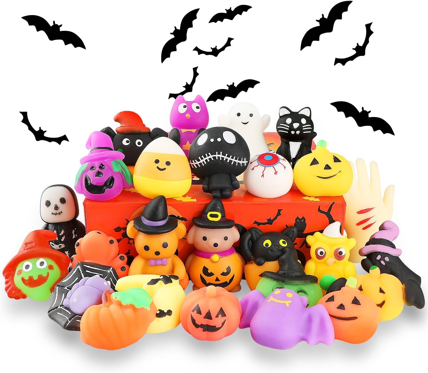 ANAB GI Mochi Squishy Toys for Kids Party Favors Halloween Treat Goody Bags Filler Gifts Pumpkin Ghost Spider Squishies Halloween Toys Halloween Decorations Stress Relief Toy for Adults( PACK-10) (B0CMZY3KJS) Amazon Price History, Amazon Price Tracker