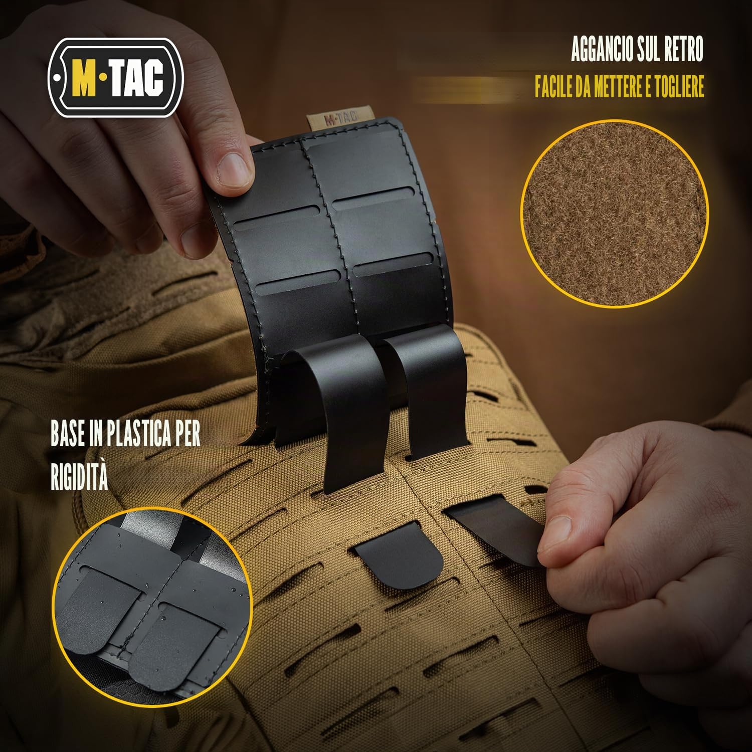 M-Tac Tactical Morale Patch Hook And Loop Display Board Molle, Coyote, 80 x 135