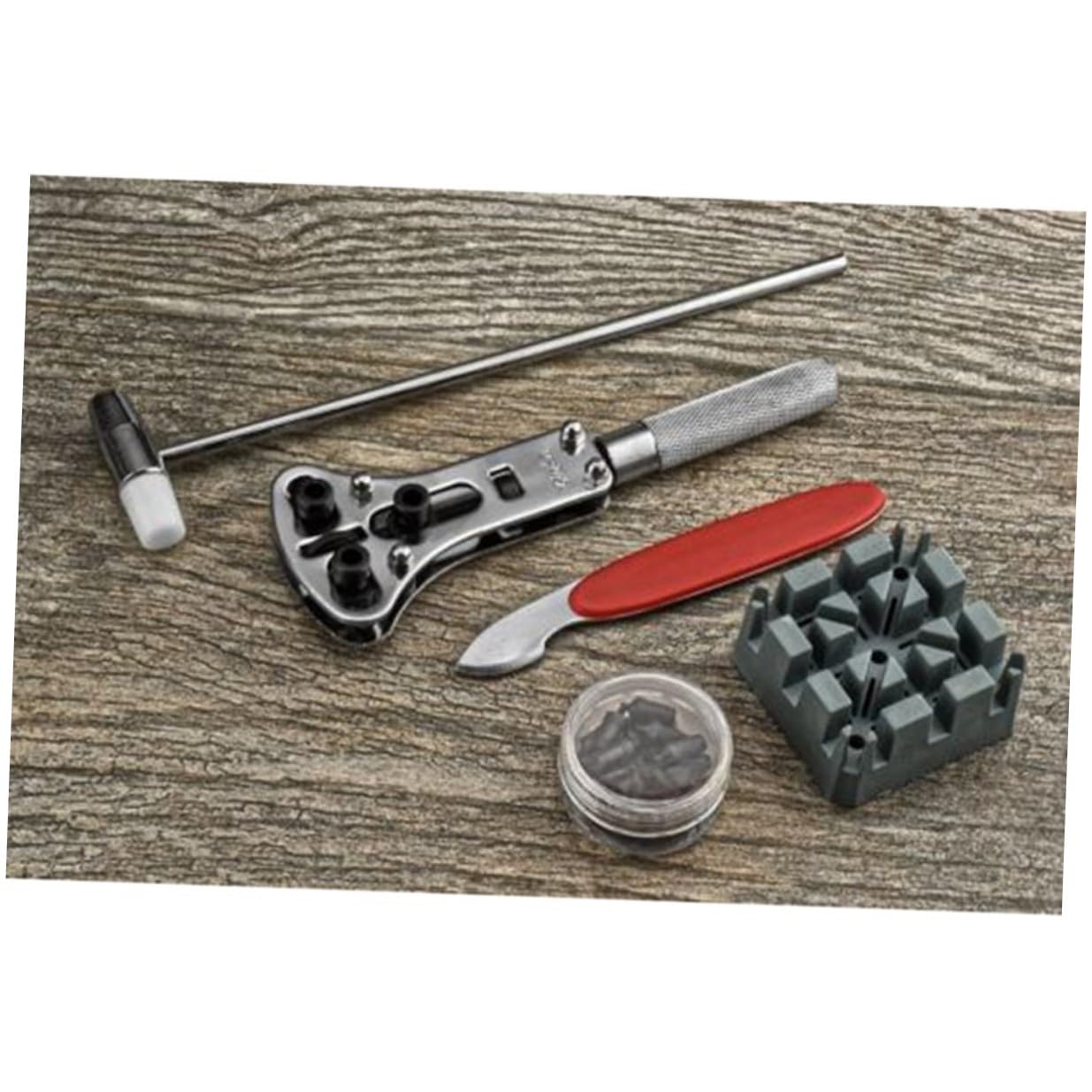 29 Piezas Kit de Reparación de Relojes Profesional con Herramientas para Abrir Caja Ajustar Correa y Barra de Resorte Accesorios para Mantenimiento y Cambio de Batería