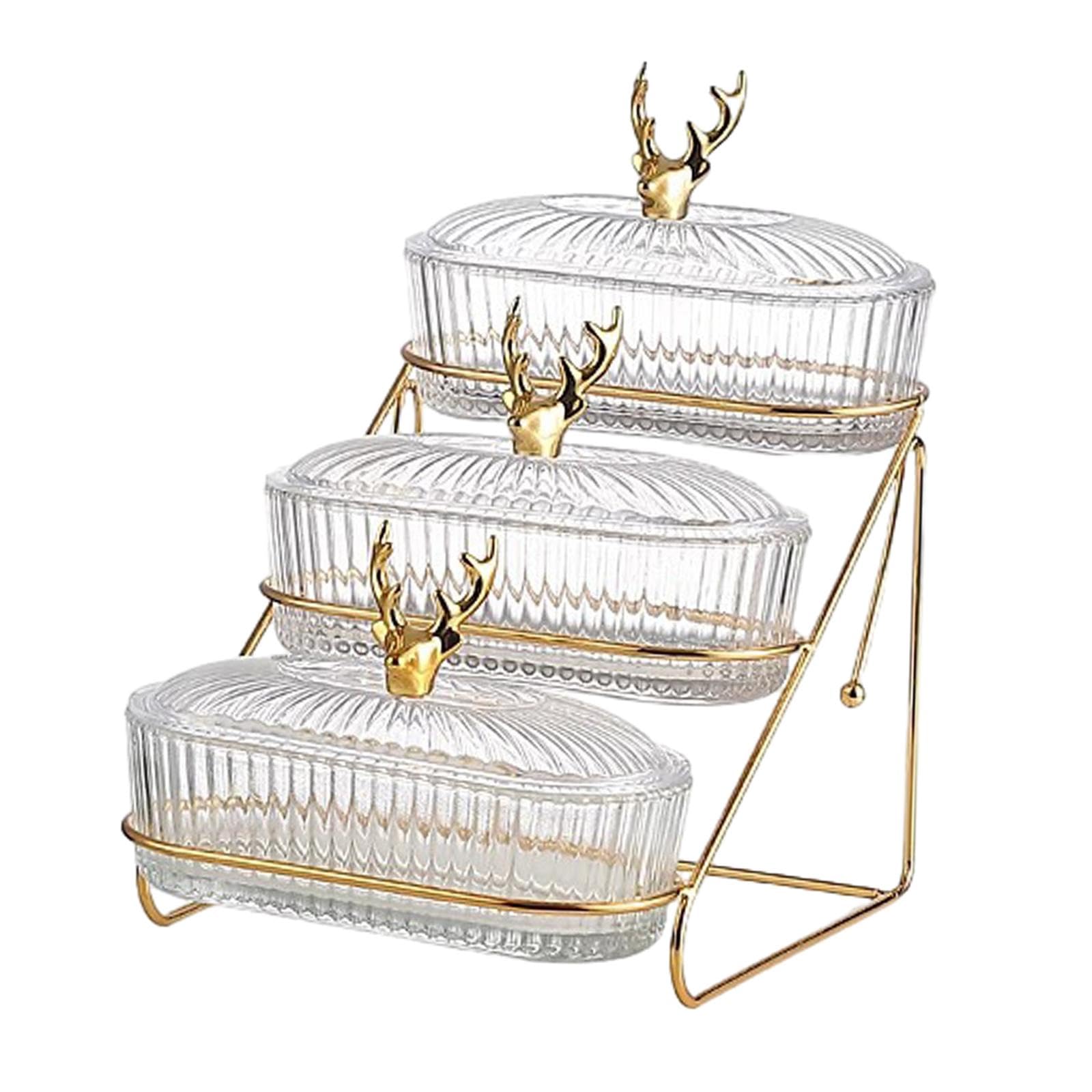 Elegant Dried Fruit Platter with Nut Holder, 3 Tiers