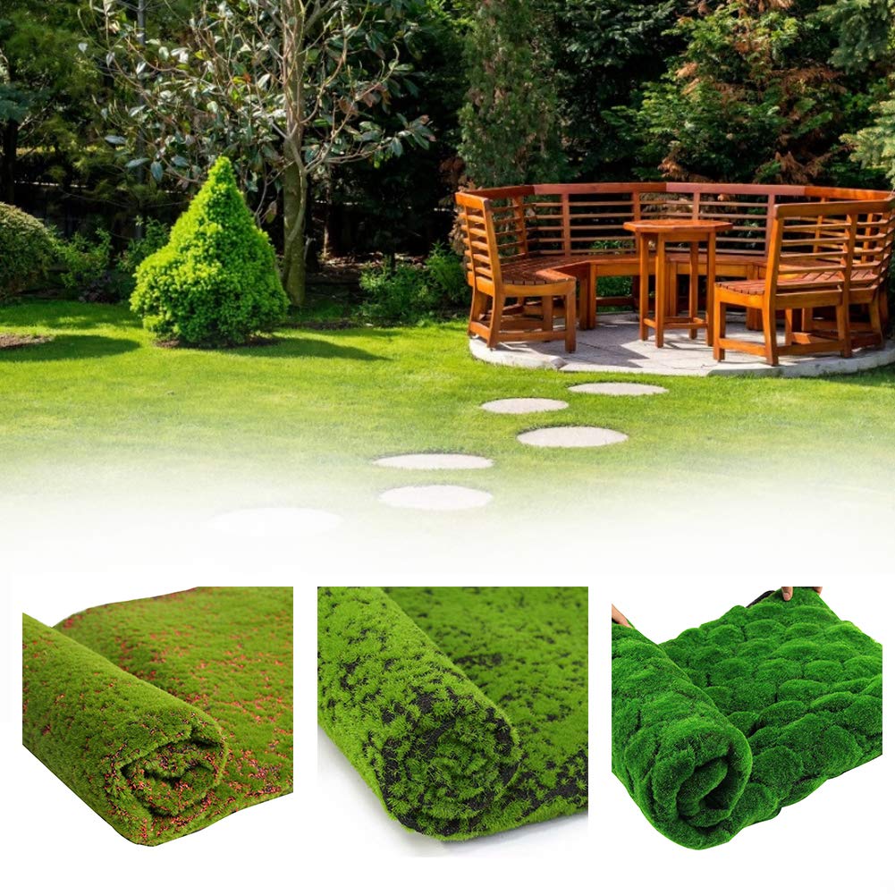 Tappeto Di Muschio Artificiale 1x1m - Prato Finto Per Decorazioni Interni Ed Esterni - Foto 6