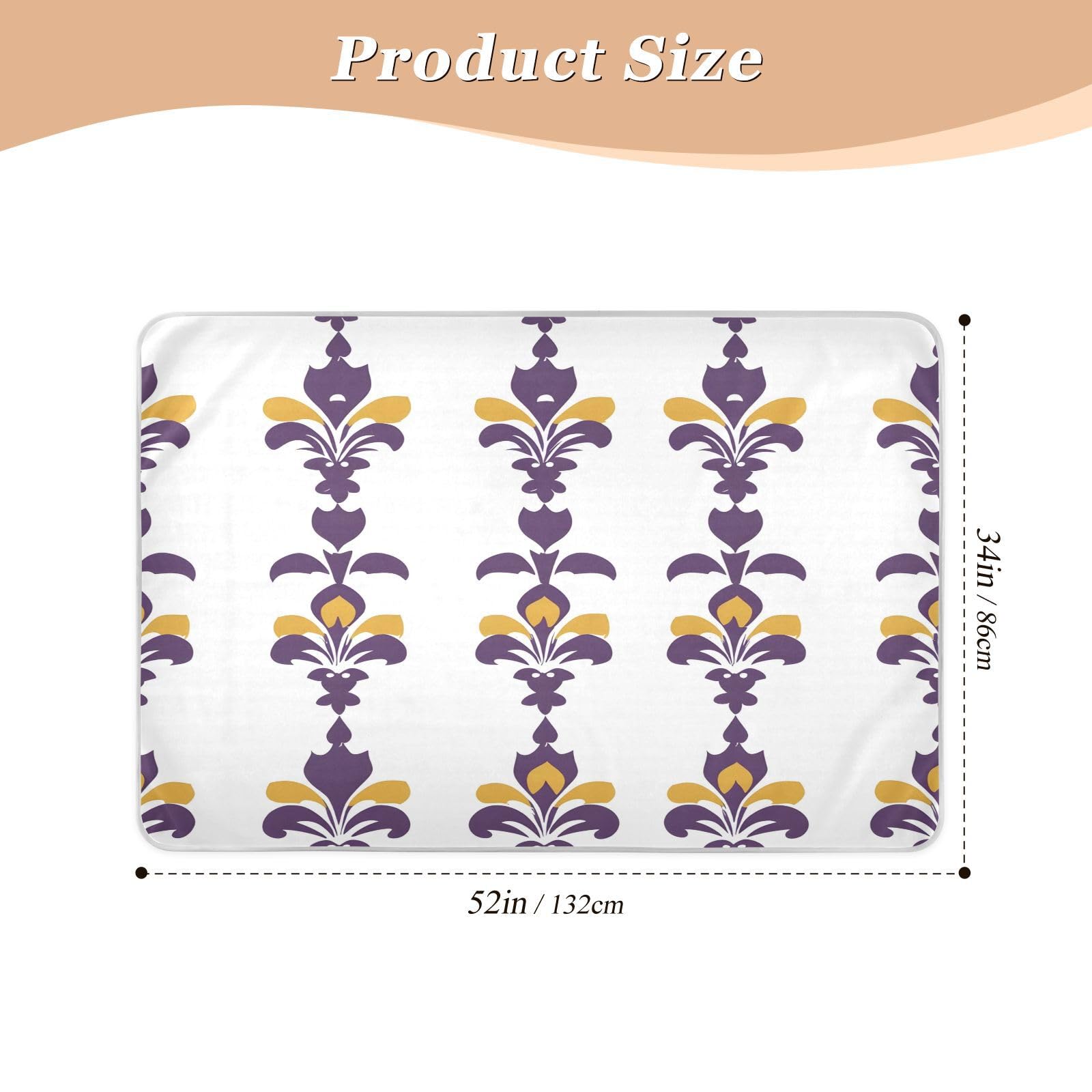 BOESI Graffiti Mardi Gras Logo Pattern Waterproof Pads for Bedwetting and Incontinence, Reusable Pads, Reusable Diaper Pads for Bed, Sofa, Travel