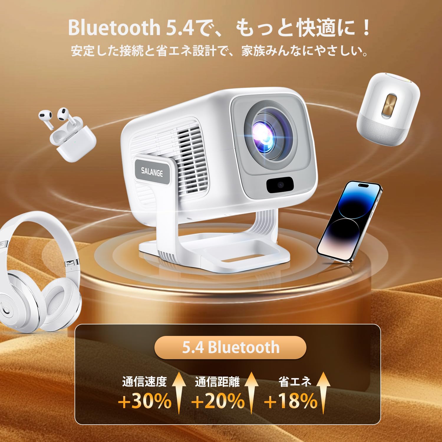 Amazon.co.jp: Salange プロジェクター 小型 家庭用【Android TV搭載