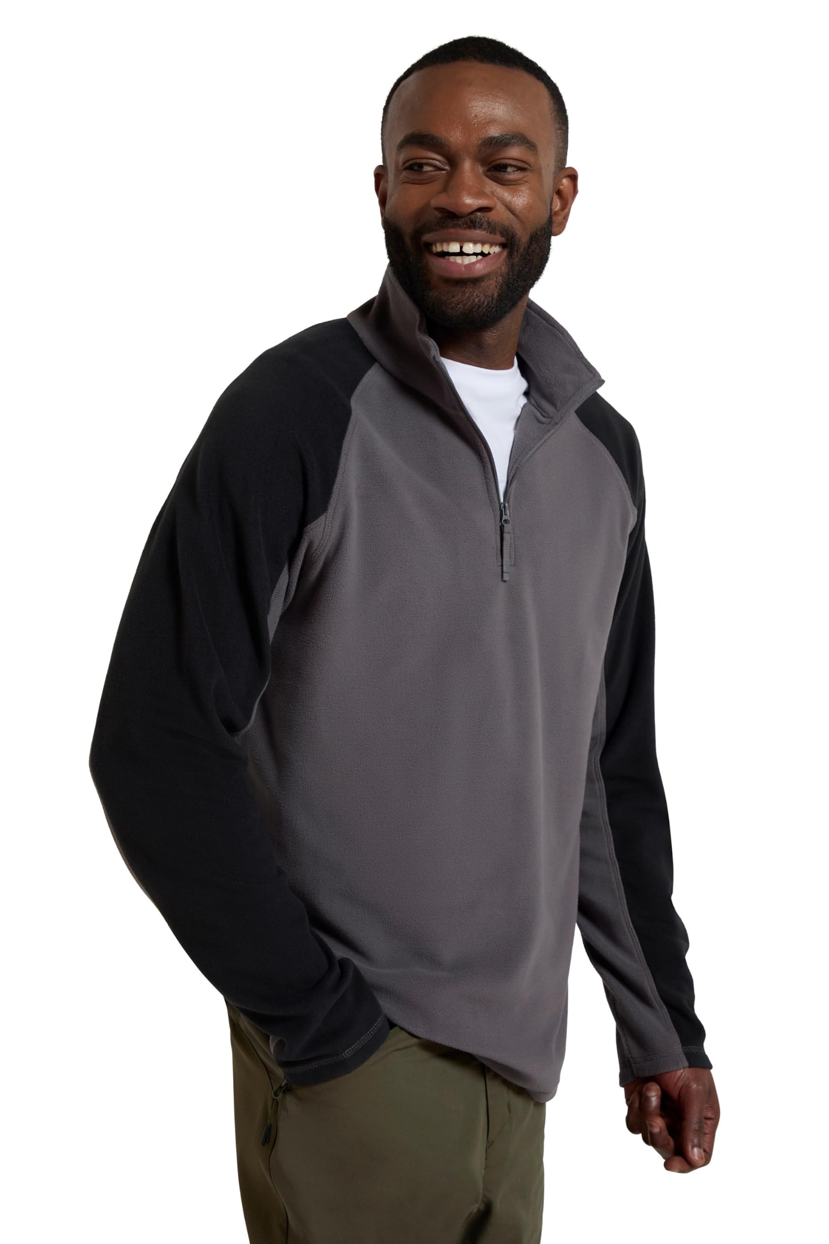 Mountain Warehouse Ashbourne Mens Half-Zip Fleece Jumper Dark Grey XS