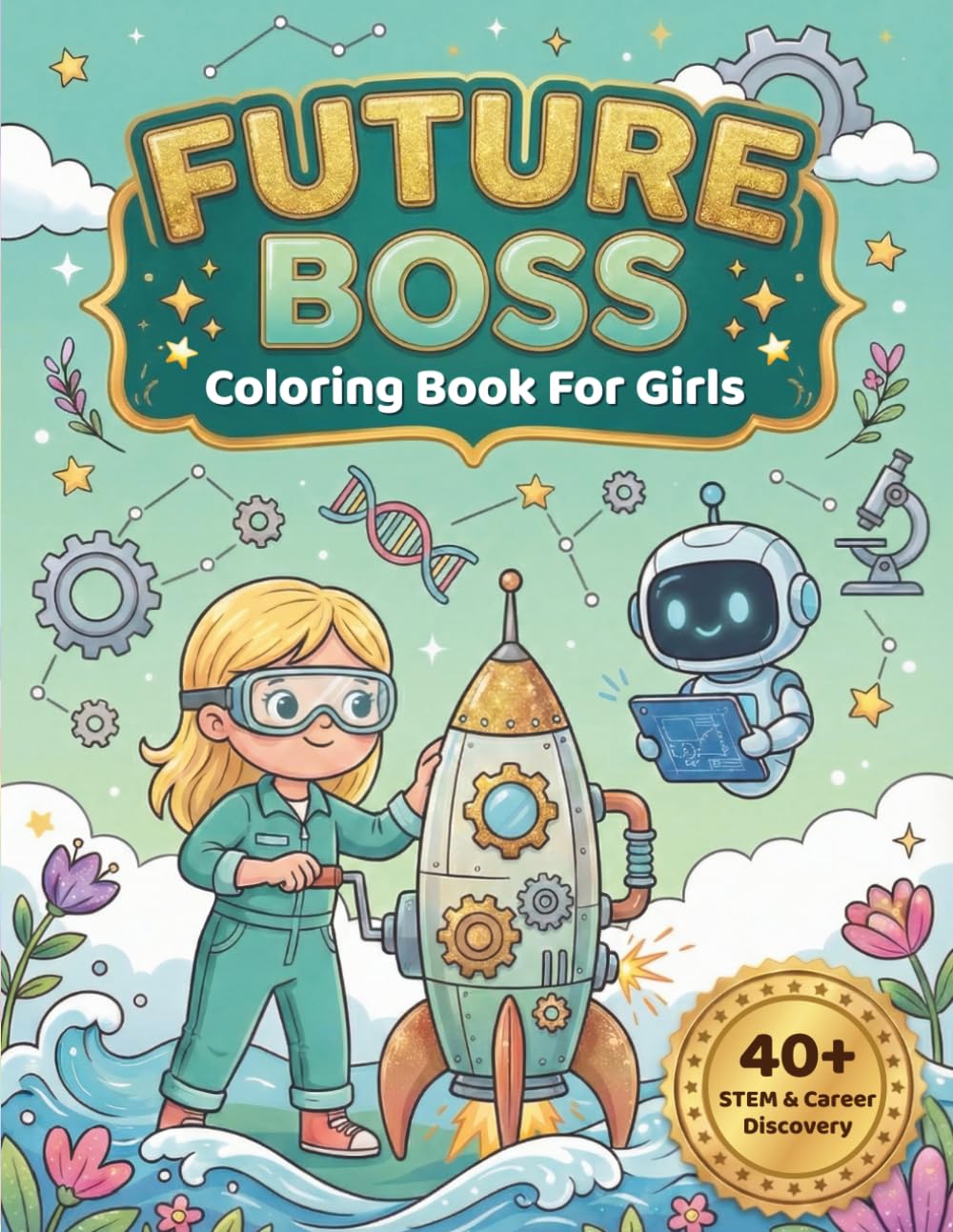 FUTURE BOSS Coloring Book For Girls: STEM Careers and Dream Job Exploration for Brave Girls to Imagine Their Future (Ages 4–8) (Brave Girls Collection (Sisol Studio))