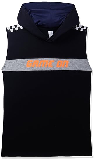 PCT Game ON Sleevless Hoodie,Grey Mel,11-12