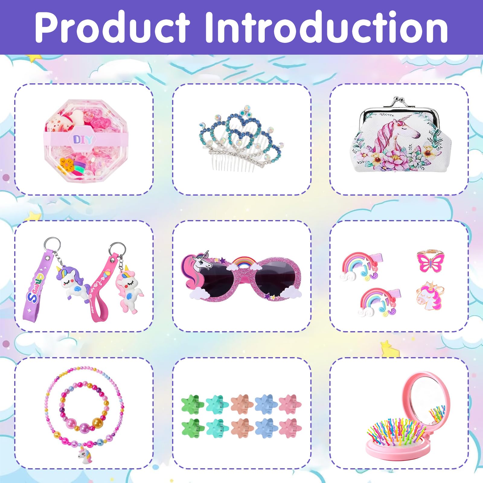 Calendrier De L'Avent Licorne – Coffret Bijoux Et Accessoires Pour Enfants, Décorations De Noël