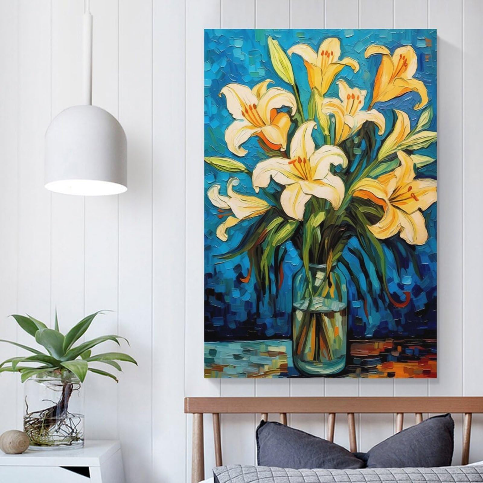 POLIUAWS Yellow Lilies Van Gogh Art Poster for Kids Canvas Poster Wall Art Decor Print Picture Paintings for Living Room Bedroom Decoration 12x18inch(30x45cm)
