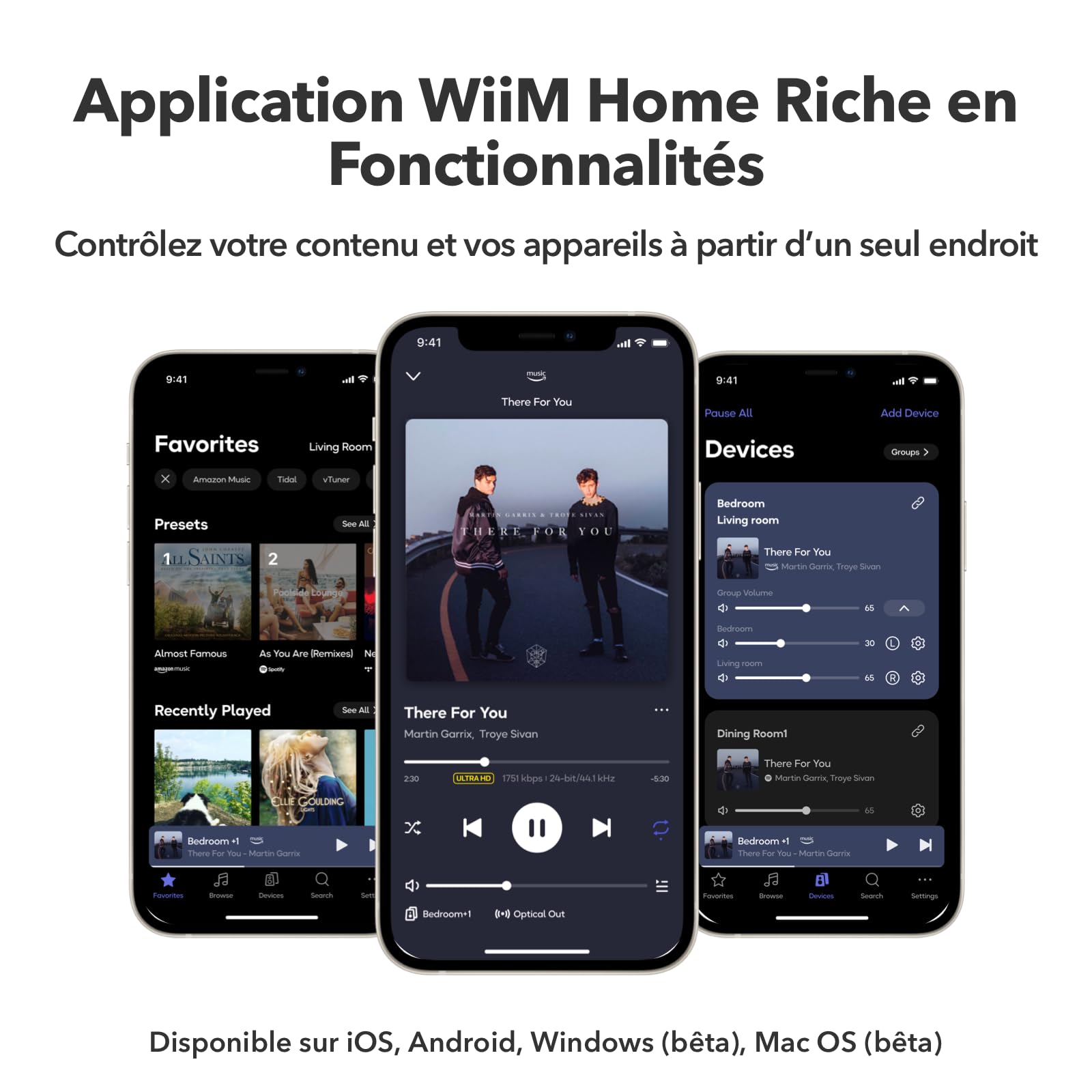 WiiM Amp Pro : Amplificateur de Streaming multiroom | Compatible avec Google Cast, Alexa | HDMI, Contrôle Vocal | Diffusez Depuis Spotify, Amazon Music, Tidal et Plus - Gris foncé