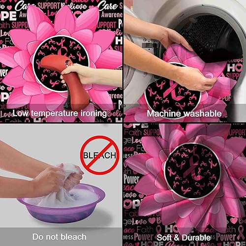 Miniatura 5 de Fondo de concientización sobre el cáncer de mama de 72 x 43 pulgadas, cinta rosa, flor, esperanza, fe, poder, fotografía, fondo, mujeres, fuerza,