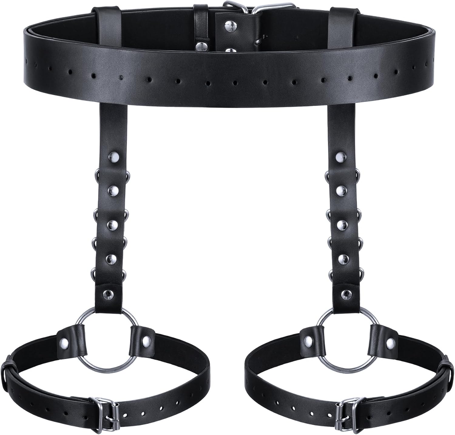 Medieval Knight PU Leather Leggings Corset Belt Shawl Renaissance Shoulder Cape Scarf Bracers Accessories - Image 6