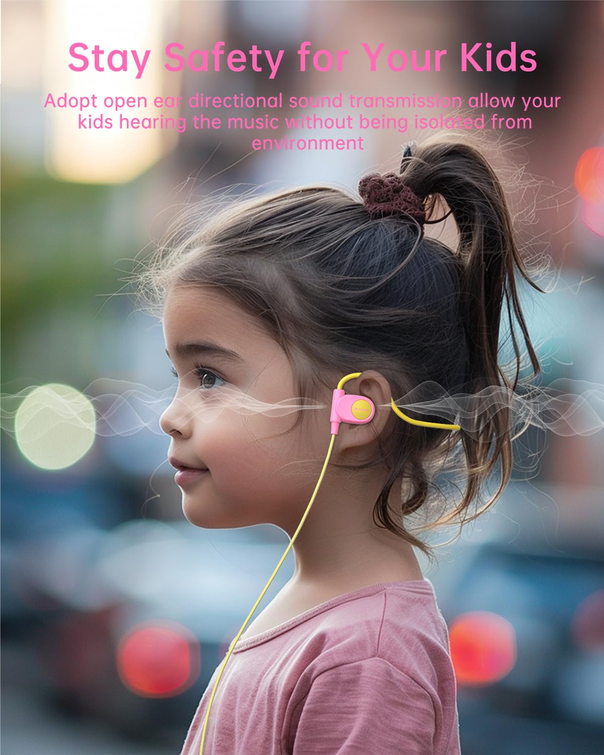 Mehomeli Auriculares para niños para la escuela, conducción de aire, auriculares de oreja abierta, cable de 3.5 mm, ultra cómodos, diseño ergonómico y ligero, perfectos para la escuela y actividades