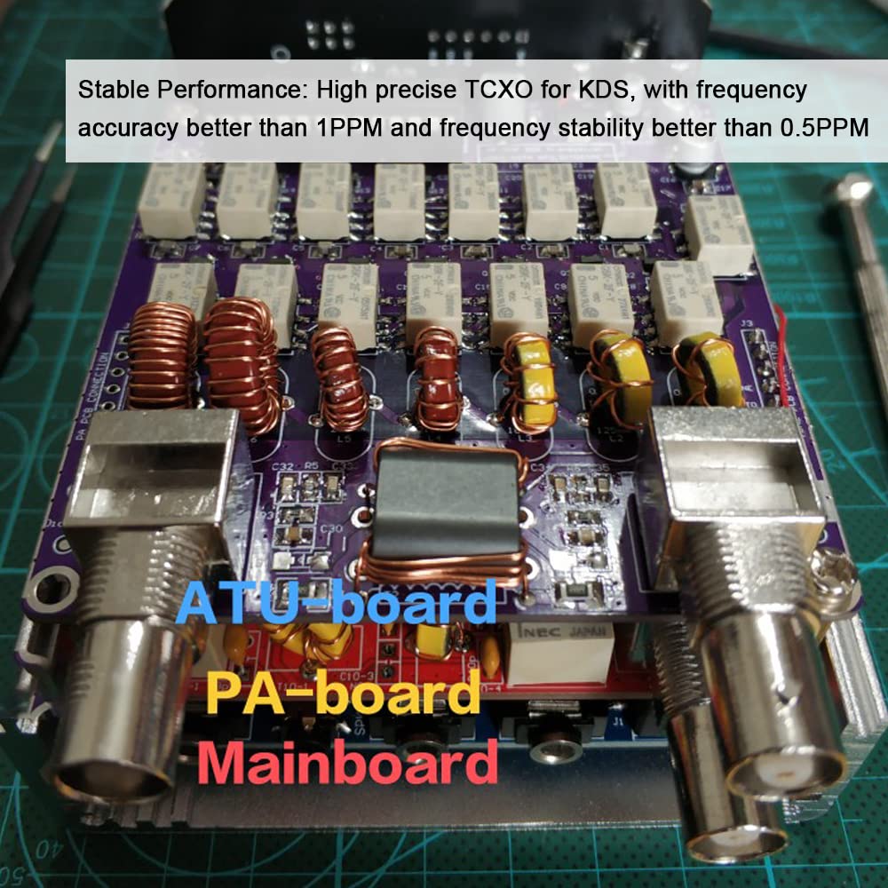 Irfora uSOTA-ATU USDX HF QRP SDR-Transceiver Eingebauter ATU-100-Antennentuner mit Zwei OLED-Displays 8-Band-Designunterstützung PC-Softwaresteuerung