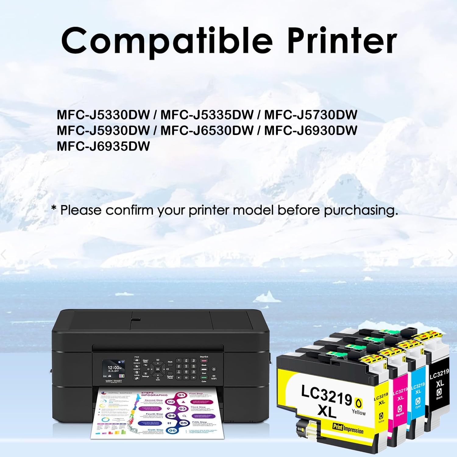 NEXTPAGE LC3219XL - Cartuchos De Tinta Compatibles Con Brother LC3219, Repuesto Para Brother MFC-J5330DW, MFC-J5335DW, MFC-J5730DW, MFC-J6930DW, MFC-J6935DW, MFC-J5930DW (4 X LC3219XL Negro
