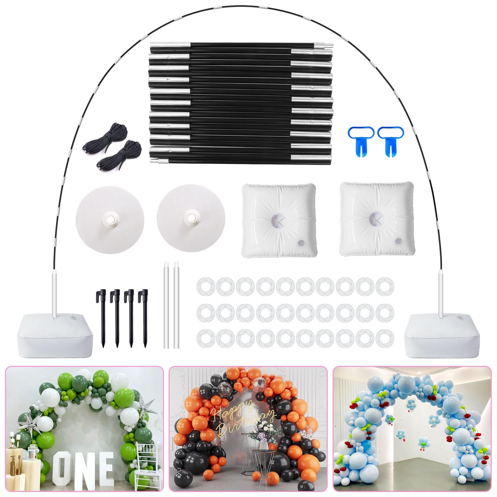 Deeplee Elektrische ballonpomp, 600 W, opblaasapparaat, dubbel mondstuk, ballonpomp voor feest, verjaardag, bruiloft en festivaldecoratie, rozenrood