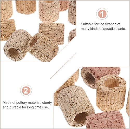 Miniatura 4 de TEHAUX Soporte para plantas de acuario, soporte para plantas de acuario, anillo de gravedad, pesos de plantas de acuario, decoración botánica,