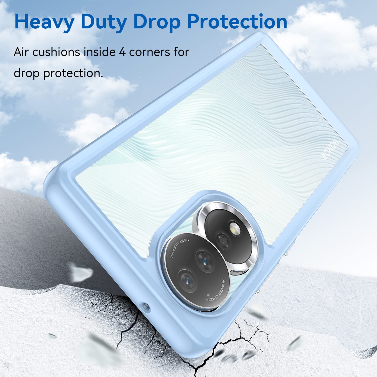 Custodia Pixfab Per Honor 90 5G, Cover Antiurto In Silicone Trasparente Con Vetro Temperato Incluso - Foto 2