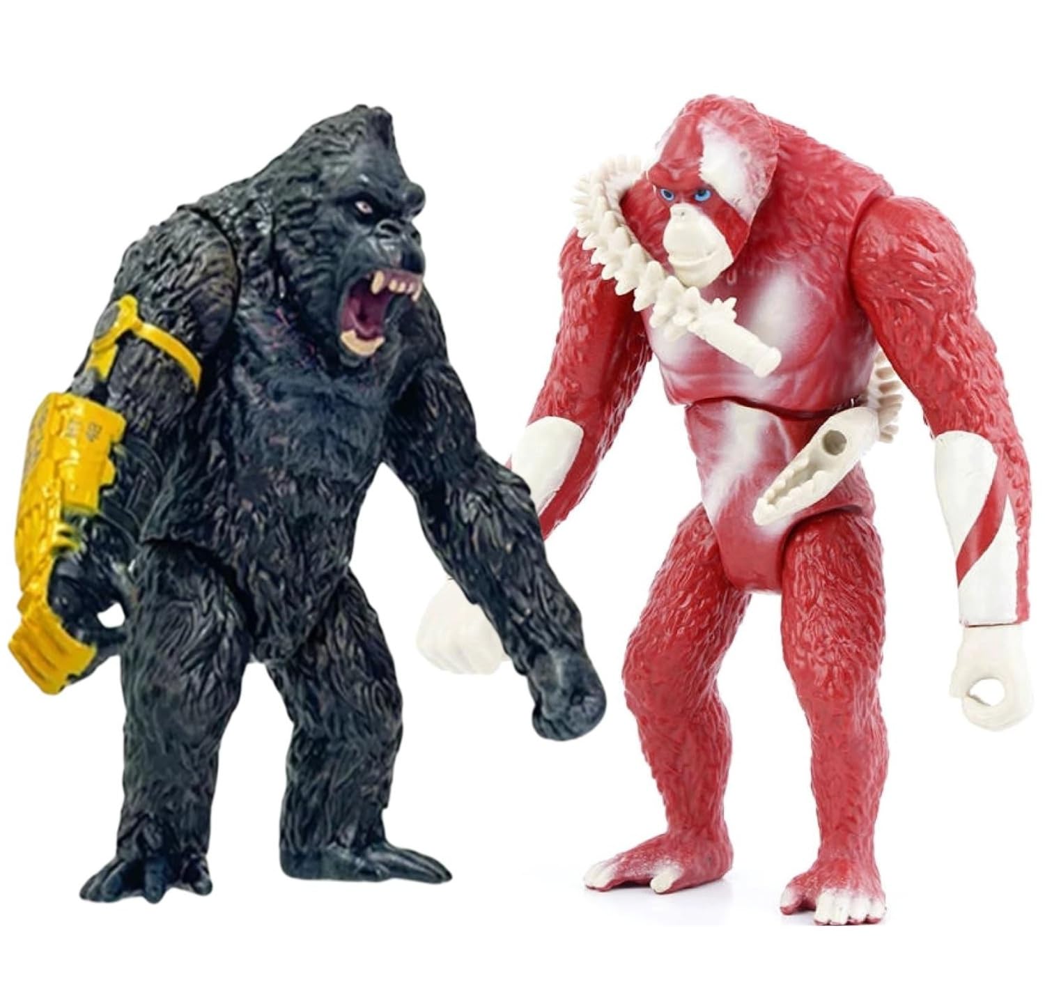 De-Lite G x K The New Empire King of Monsters Hollow Earth World Premium Action Figures Soft Touch Vinyl Plastic PVC Collectible Movie Model Toys (Big-Kong vs Skar King, 2 Pcs Set, 15cm Size)-picture-10