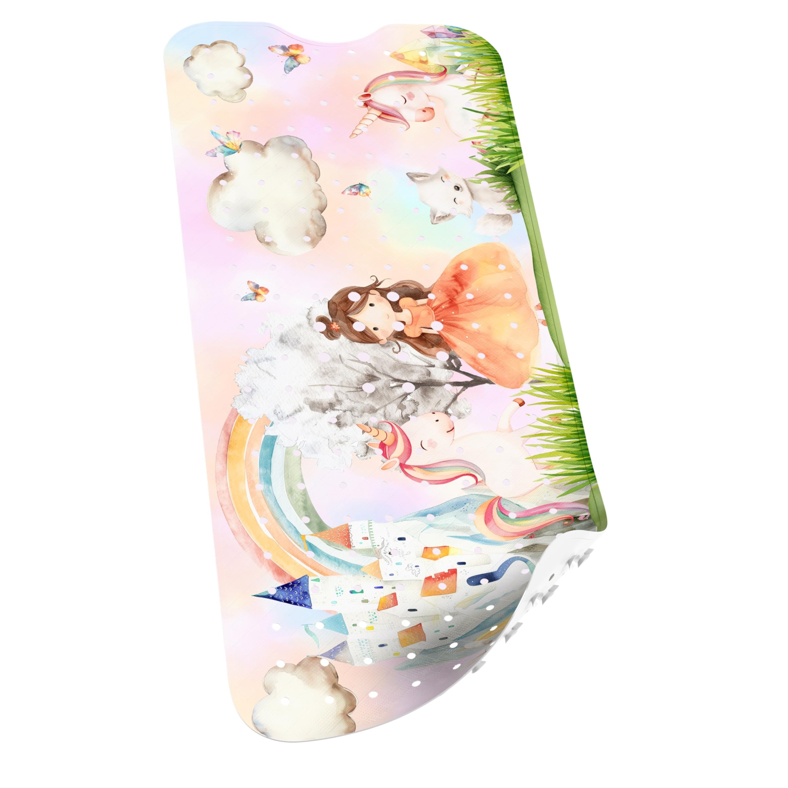 SilverRack Tapis de bain pour enfant antidérapant [100x40 cm] - Tapis de bain antidérapant pour baignoire sans BPA - Tapis de bain pour enfant - pour bébé et enfants - Tapis antidérapant