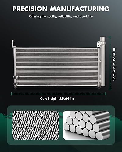 Vista 41 de SCITOO Aire acondicionado condensador compatible con Chevrolet, para modelos GMC - Silverado 2500 HD 2015-2019 - Sierra 2500 HD 2015-2019 - 6.0L