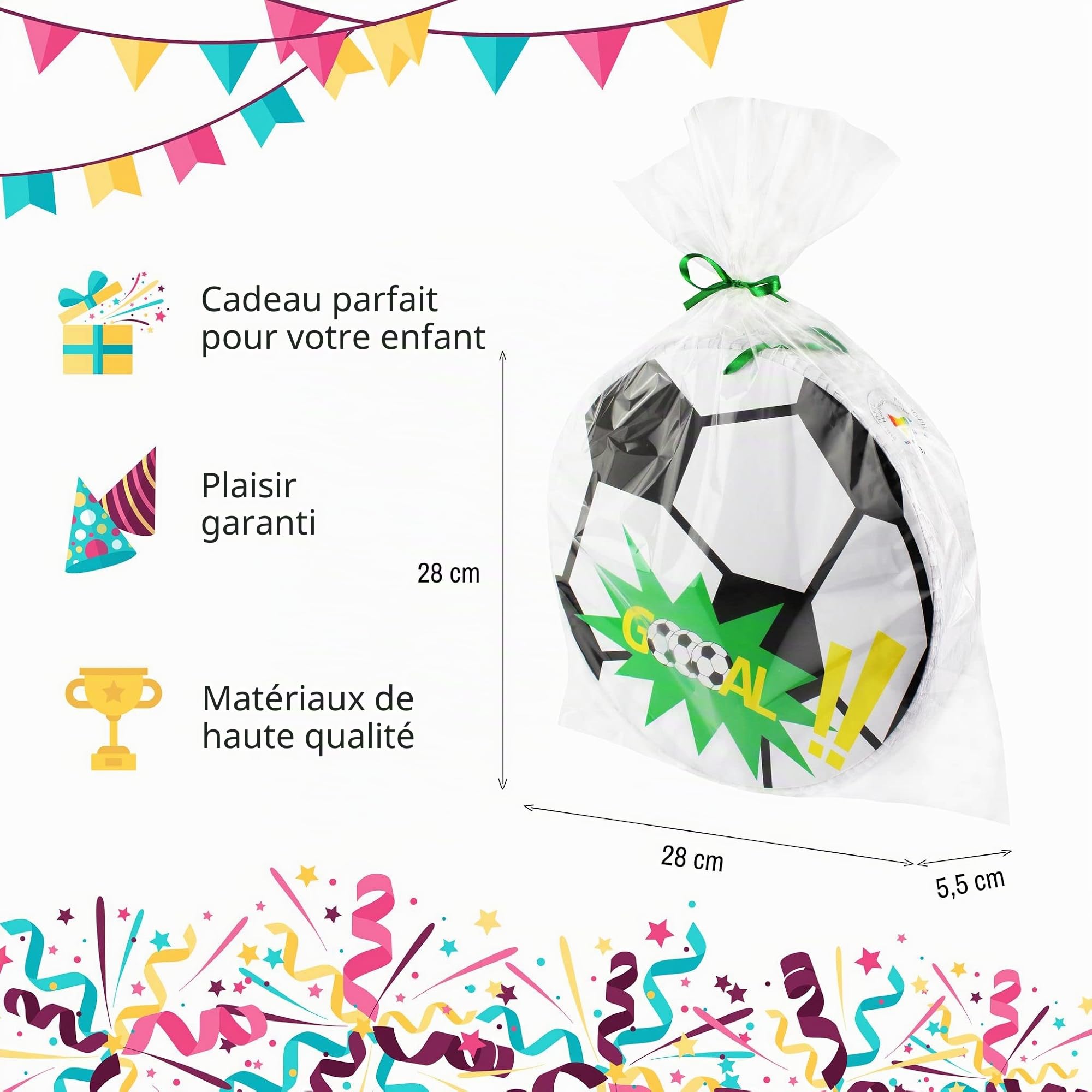 Piñata Football et Foot – Piñata d’anniversaire garçon – Vide à remplir avec bonbons et jouets – Décoration festive pour enfants – Cadeau amusant pour fête d’enfants